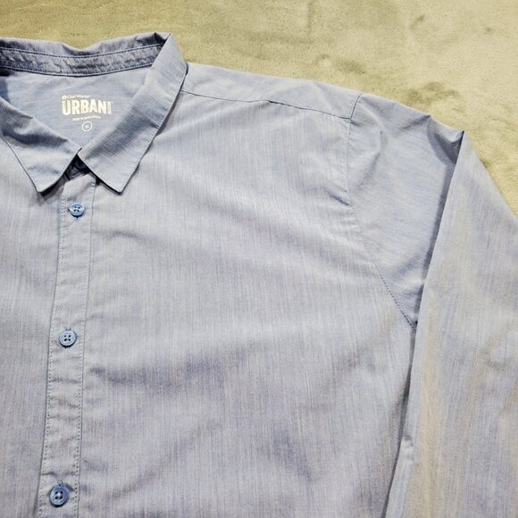 Chef Works Urban Collection Long Sleeve Button Up Chef Shirt Blue Men Sz XL - Picture 5 of 12